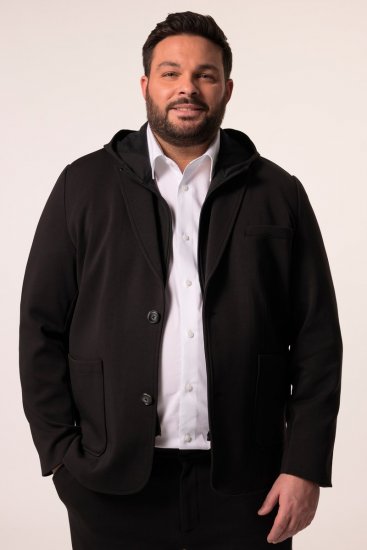 Men+ 205 Bilbao Flexlastic Žerzejové sako Čierna - Obleky - Obleky 2XL-8XL