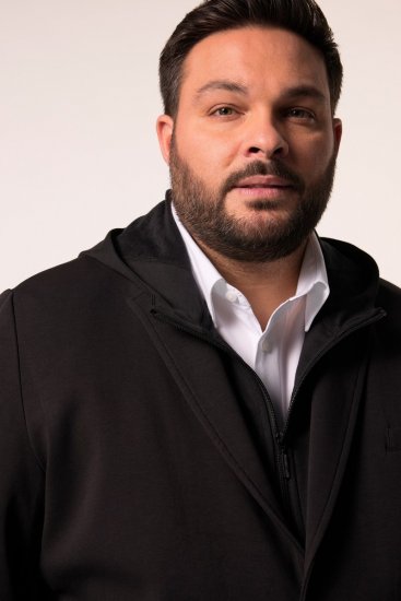 Men+ 205 Bilbao Flexlastic Žerzejové sako Čierna - Obleky - Obleky 2XL-8XL