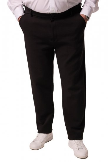 Men+ 207 Bilbao Flexlastic Žerzejové chino nohavice Čierna - Obleky - Obleky 2XL-8XL