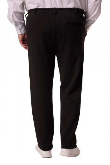 Men+ 207 Bilbao Flexlastic Žerzejové chino nohavice Čierna - Obleky - Obleky 2XL-8XL