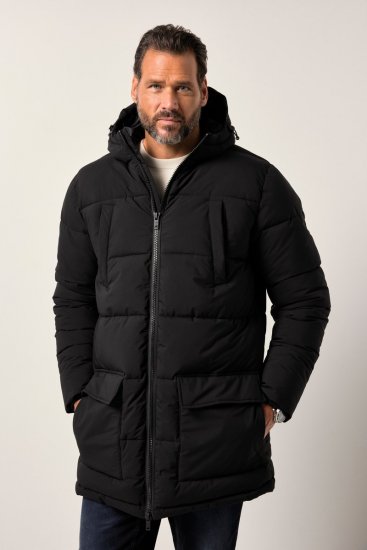 JP1880 840380 Parka s prešívanou podšívkou Čierna - Bundy - Bundy Nadmerné Veľkosti 2XL-8XL