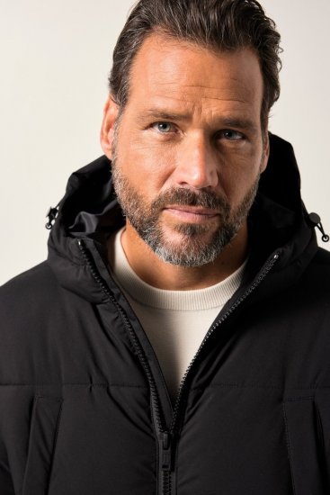 JP1880 840380 Parka s prešívanou podšívkou Čierna - Bundy - Bundy Nadmerné Veľkosti 2XL-8XL