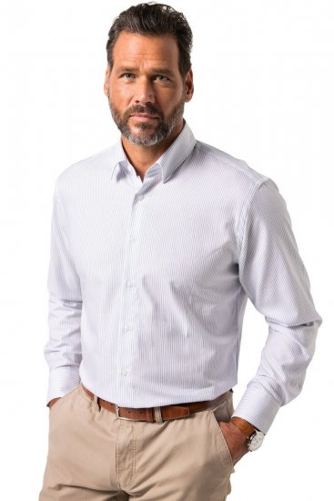 JP1880 Business Shirt Long Sleeve Striped Snow White - Košele - Košele 2XL-10XL