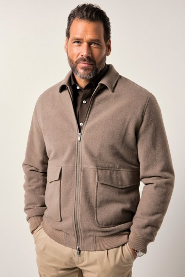 JP1880 Blouson Jacket Lightweight and Warm Brown - Bundy - Bundy Nadmerné Veľkosti 2XL-8XL