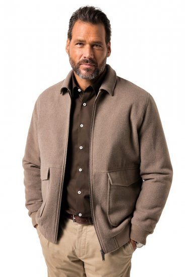 JP1880 Blouson Jacket Lightweight and Warm Brown - Bundy - Bundy Nadmerné Veľkosti 2XL-8XL