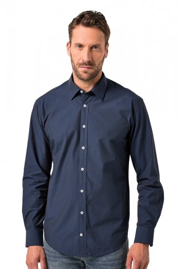 JP1880 Shirt Long Sleeve Kent Collar Navy - Košele - Košele 2XL-10XL