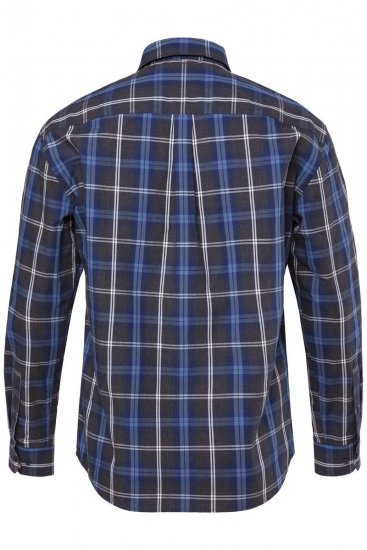 JP1880 Checked Shirt Long Sleeve Kent Collar Anthracite - Košele - Košele 2XL-10XL