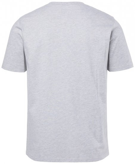 JP1880 T-shirt Short Sleeve Chest Print Grey Melange - Tričká - Nadrozmerné tričká - 2XL-14XL
