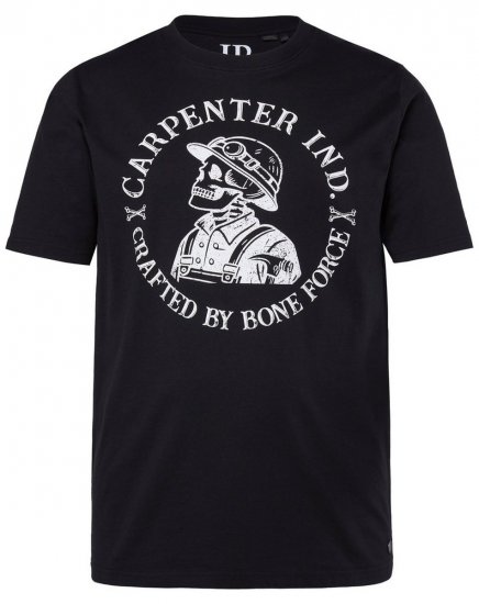JP1880 T-Shirt Chest Print Bone Force Black - Tričká - Nadrozmerné tričká - 2XL-14XL