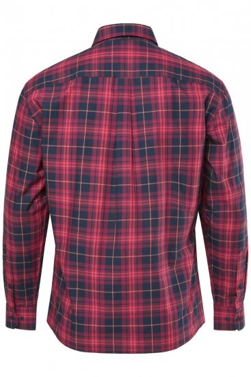 JP1880 Checked Shirt Long Sleeve Red - Košele - Košele 2XL-10XL