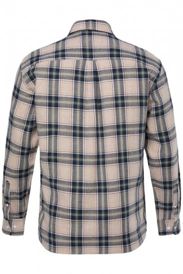 JP1880 Checked Flannel Shirt Long Sleeve Dark Dusty Pink - Košele - Košele 2XL-10XL
