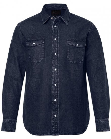 JP1880 Denim Shirt Flexnamic Long Sleeve Navy - Košele - Košele 2XL-10XL