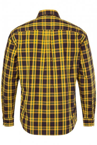 JP1880 Checked Shirt Long Sleeve Kent Collar Curry - Košele - Košele 2XL-10XL