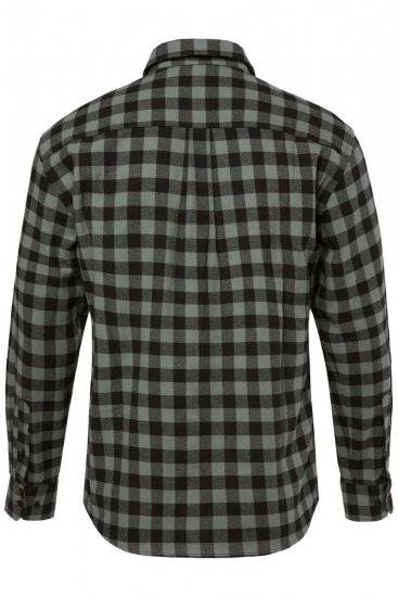 JP1880 Checked Flannel Shirt Long Sleeve Eucalyptus Green - Košele - Košele 2XL-10XL