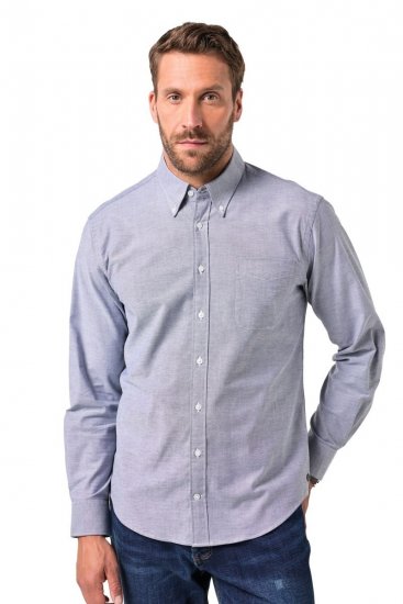JP1880 Oxford Shirt Long Sleeve Denim Blue - Košele - Košele 2XL-10XL