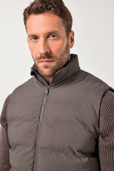 JP1880 841361 Laserovo prešívaná vesta Mokka hnedá - Bundy - Bundy Nadmerné Veľkosti 2XL-8XL