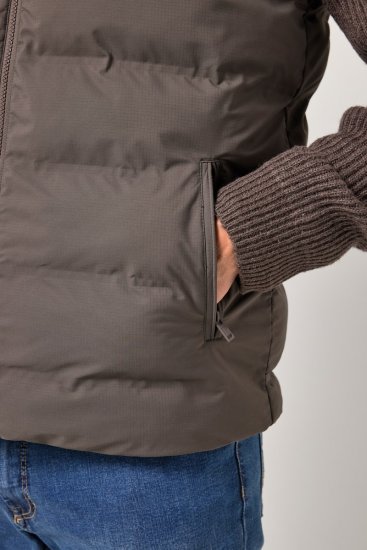 JP1880 841361 Laserovo prešívaná vesta Mokka hnedá - Bundy - Bundy Nadmerné Veľkosti 2XL-8XL