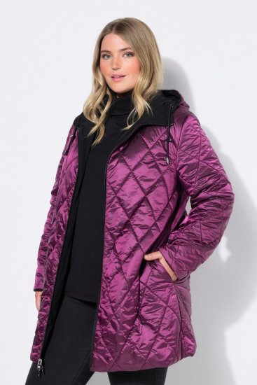 Ulla Popken 841398 Kabát Čierna - Kabáty - Dámske kabáty veľkých veľkostí