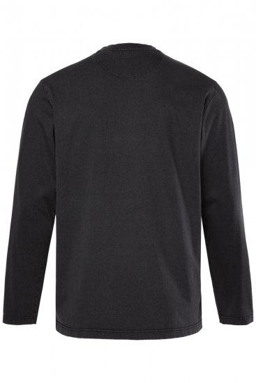 Men+ 612 Tričko s dlhým rukávom Denim Brand Company Čierna - Tričká - Nadrozmerné tričká - 2XL-14XL