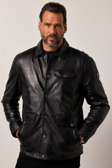 JP1880 Leather Jacket Finest Lamb Nappa Black - Bundy - Bundy Nadmerné Veľkosti 2XL-8XL