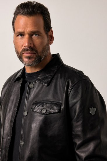 JP1880 Leather Jacket Finest Lamb Nappa Black - Bundy - Bundy Nadmerné Veľkosti 2XL-8XL