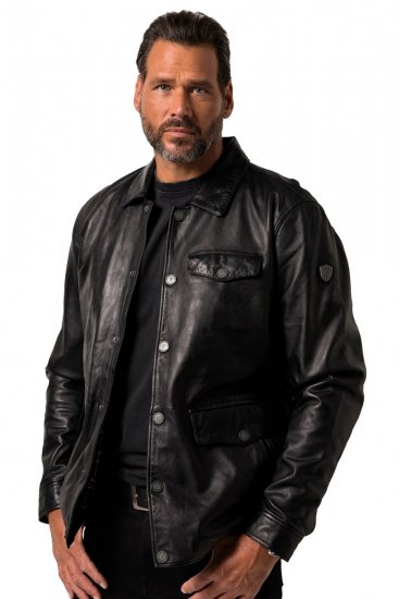 JP1880 Leather Jacket Finest Lamb Nappa Black - Bundy - Bundy Nadmerné Veľkosti 2XL-8XL