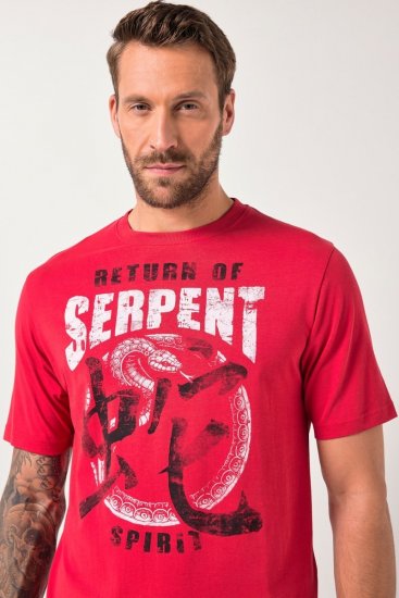 JP1880 T-Shirt Short Sleeve Serpent Red - Tričká - Nadrozmerné tričká - 2XL-14XL