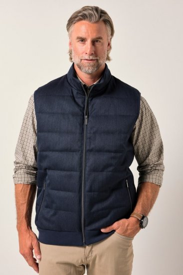 Boston Park 995 Dvojfarebná prešívaná vesta Tmavomodrá - Bundy - Bundy Nadmerné Veľkosti 2XL-8XL