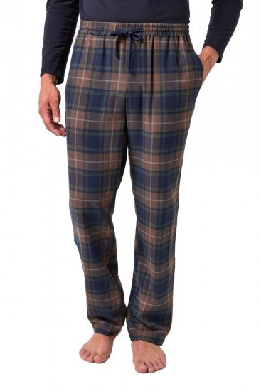 JP1880 Pyjama Trousers Flannel Check Brown - Spodná bielizeň - Spodné Prádlo 2XL-8XL