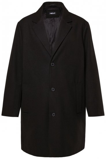 Men+ 482 Vodoodolný kabát vo vzhľade vlny Čierna - Bundy - Bundy Nadmerné Veľkosti 2XL-8XL