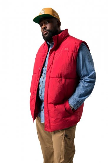 STHUGE 842684 Prešívaná vesta Červená - Bundy - Bundy Nadmerné Veľkosti 2XL-8XL