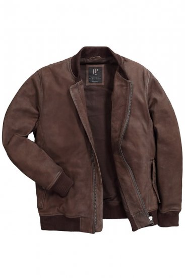JP1880 Jacket Buffed Nubuck Lamb Leather Brown - Bundy - Bundy Nadmerné Veľkosti 2XL-8XL