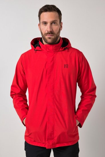 Jay-Pi 844210 Nepremokavá bunda so skladacou kapucňou Salsa červená - Bundy - Bundy Nadmerné Veľkosti 2XL-8XL