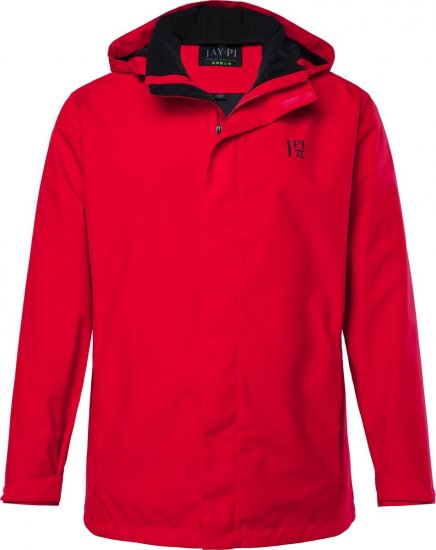 Jay-Pi 844210 Nepremokavá bunda so skladacou kapucňou Salsa červená - Bundy - Bundy Nadmerné Veľkosti 2XL-8XL