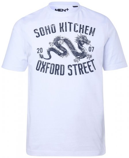 Men+ 298 Tričko Soho Kitchen Biela - Tričká - Nadrozmerné tričká - 2XL-14XL