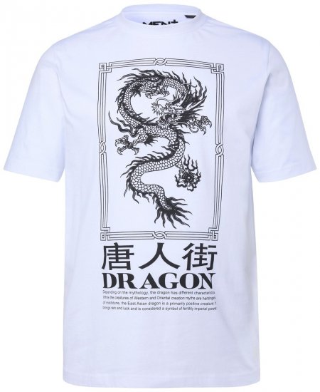 Men+ 299 Tričko Drak Biela - Tričká - Nadrozmerné tričká - 2XL-14XL