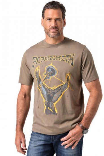 JP1880 844644 Aerosmith Tričko Tmavo taupe - Tričká s kapelami - Kapelové a hudobné tričká