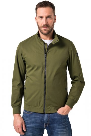 JP1880 844652 Bomber bunda s patentkami Khaki - Bundy - Bundy Nadmerné Veľkosti 2XL-8XL