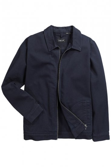 Men+ 876 Džínsová bunda so zipsom Tmavomodrá - Bundy - Bundy Nadmerné Veľkosti 2XL-8XL
