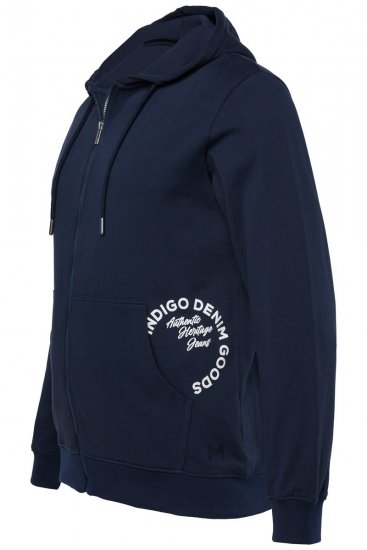 Men+ 957 Mikina s kapucňou na zips Tmavomodrá - Mikiny & mikiny bez kapucne - Mikiny & Mikiny s Kapucňou 2XL-12XL
