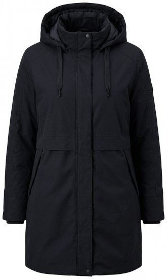 Ulla Popken 845111 Parka Čierna - Kabáty - Dámske kabáty veľkých veľkostí