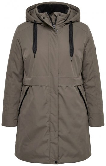 Ulla Popken 845111 Parka Tmavozelená - Kabáty - Dámske kabáty veľkých veľkostí