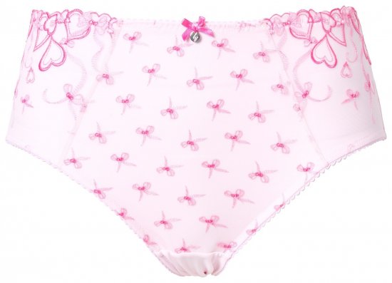 Ulla Popken 845425 Nohavičky s čipkou Ružová - Nohavičky - 
