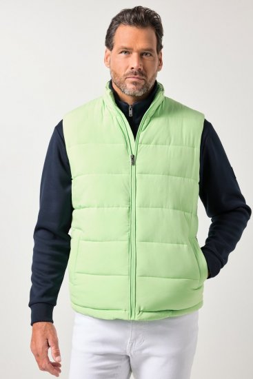 JP1880 845455 Prešívaná strečová vesta Pistáciová - Bundy - Bundy Nadmerné Veľkosti 2XL-8XL