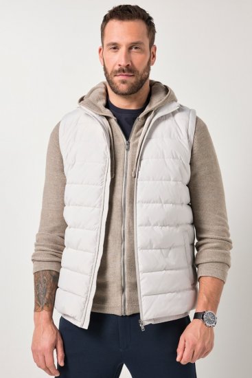 JP1880 846034 Outdoorová vesta Sivobéžová - Bundy - Bundy Nadmerné Veľkosti 2XL-8XL