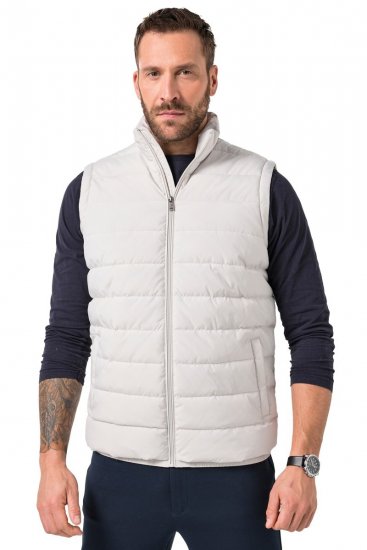 JP1880 846034 Outdoorová vesta Sivobéžová - Bundy - Bundy Nadmerné Veľkosti 2XL-8XL