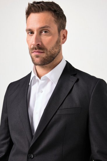 JP1880 Korsika Sako vo vzhľade ľanu Čierna - Obleky - Obleky 2XL-8XL