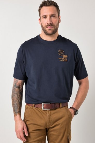 JP1880 846657 Tričko bellyfit s nášivkami Tmavomodrá TALL - TALL tričká - TALL Tričká