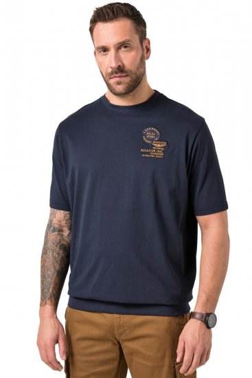 JP1880 846657 Tričko bellyfit s nášivkami Tmavomodrá TALL - TALL tričká - TALL Tričká