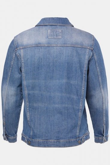 STHUGE 847739 Džínsová bunda vo vintage vzhľade Svetlomodrá - Bundy - Bundy Nadmerné Veľkosti 2XL-8XL